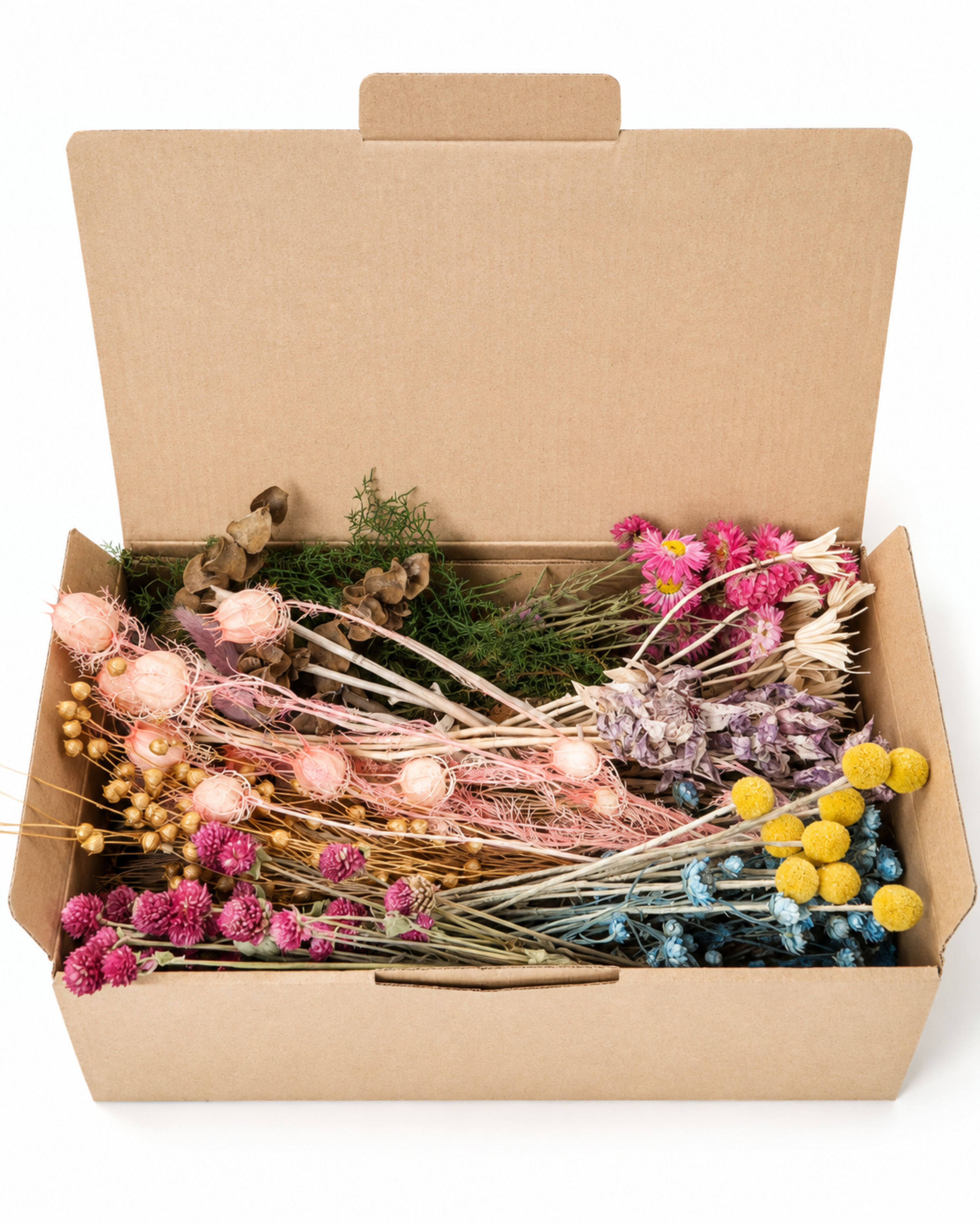 Pastel Dried Flower Box for Crafts