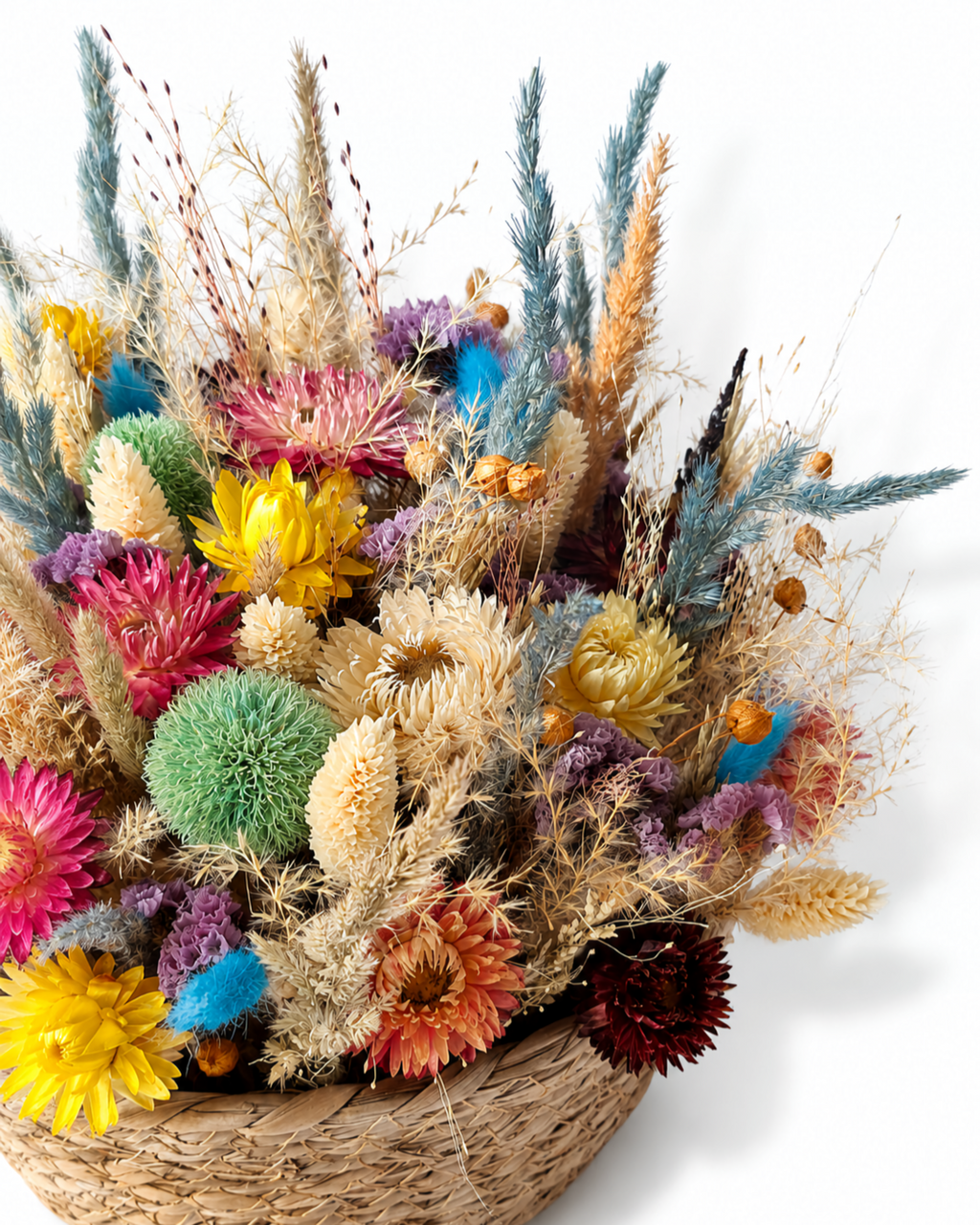 Colorful Dried Flower Basket