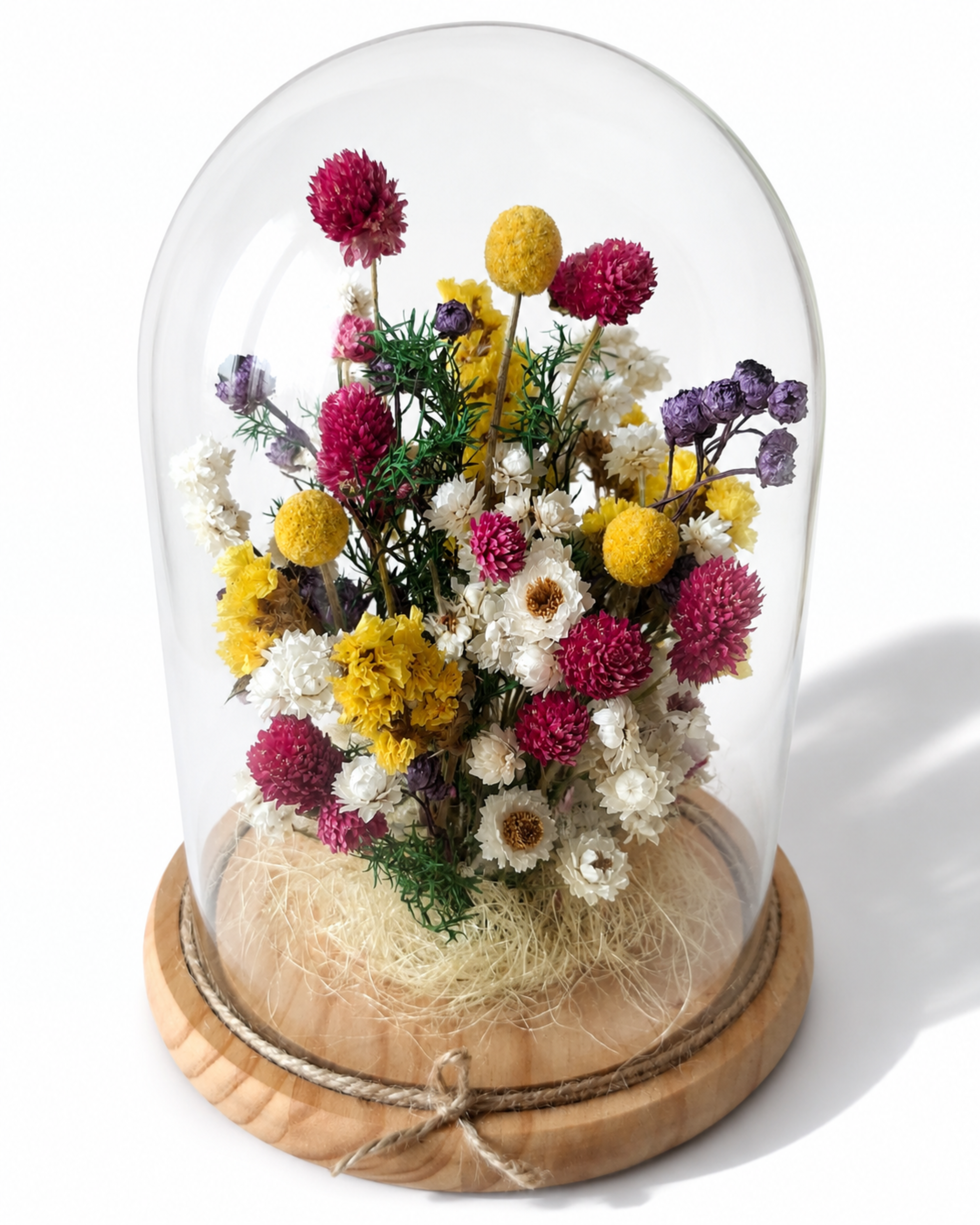 Wildflower Glass Dome Decor