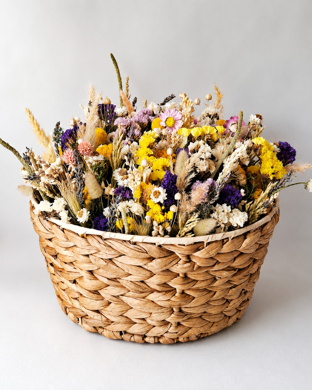 Dried Flower Basket Arrangement
