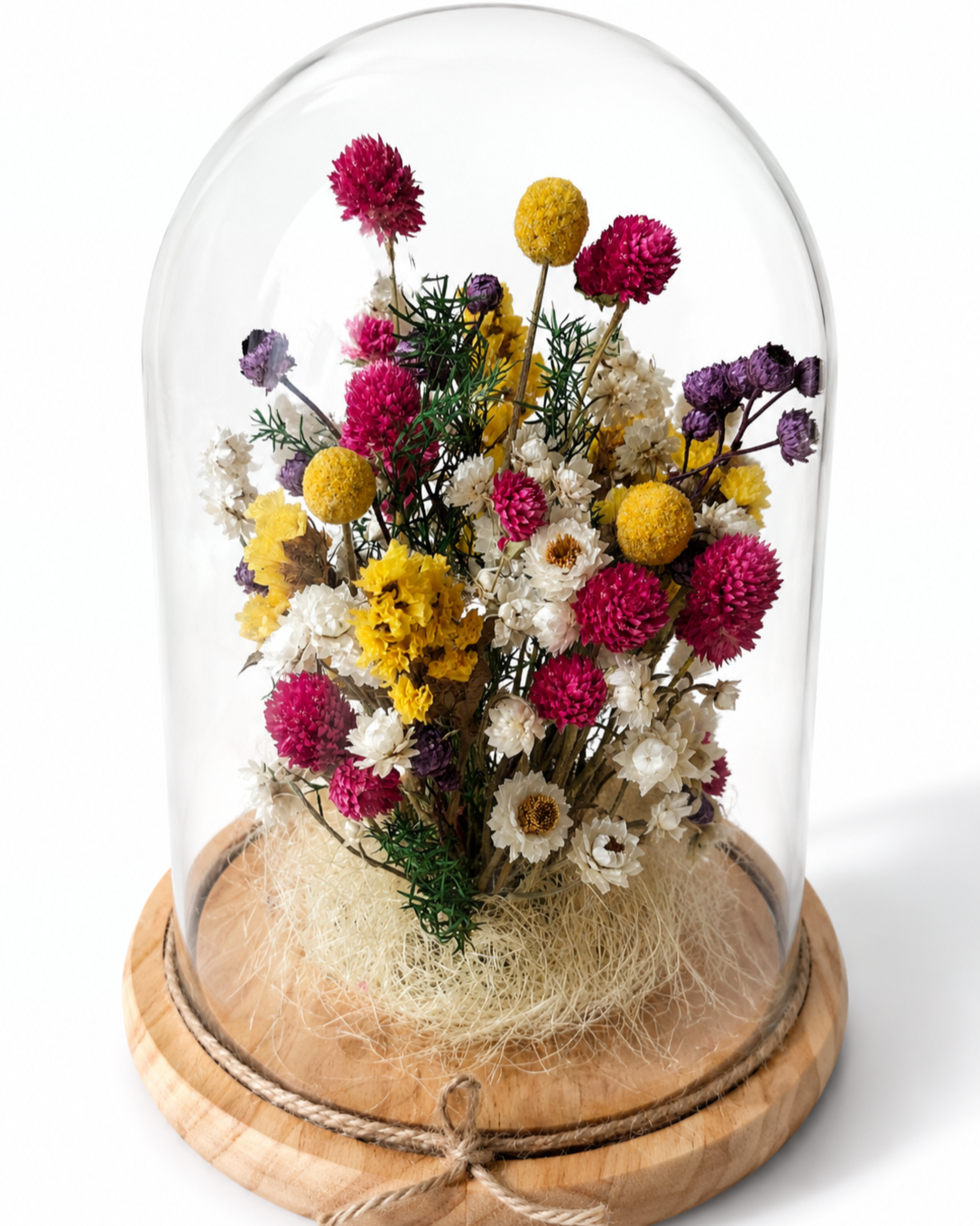Wildflower Glass Dome Decor
