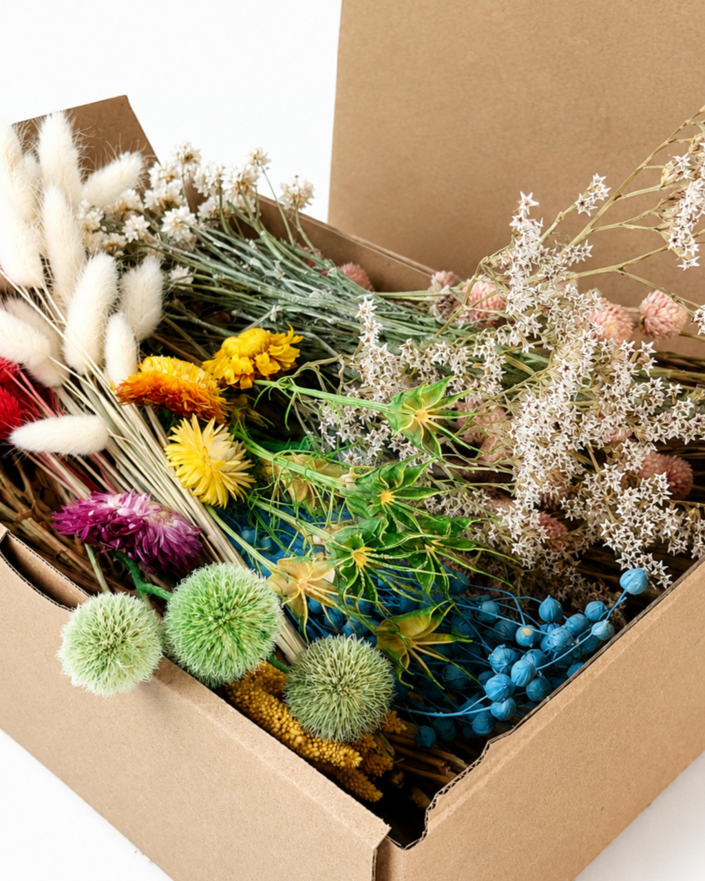 Colorful Dried Flower Box for Crafts