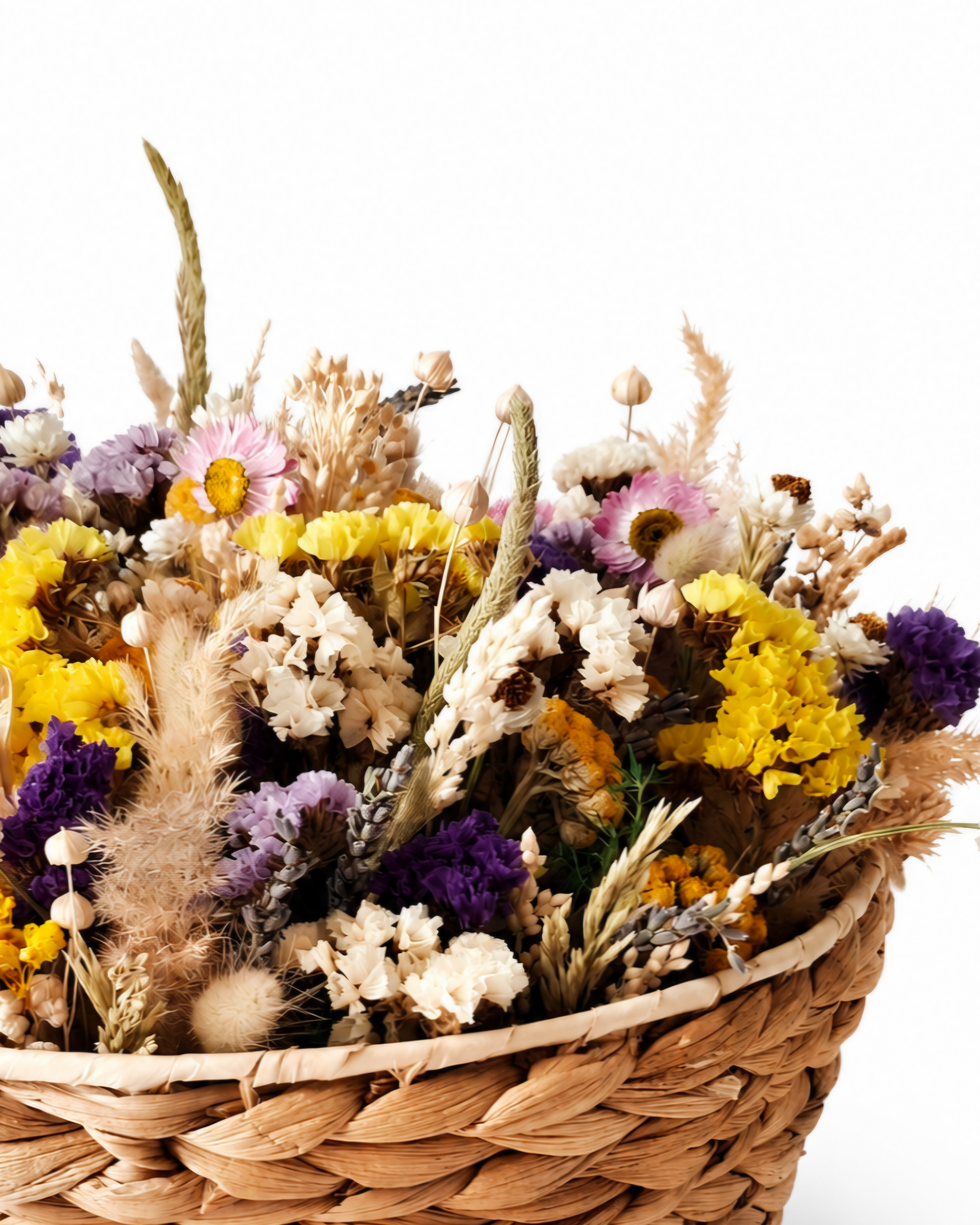 Dried Flower Basket Arrangement