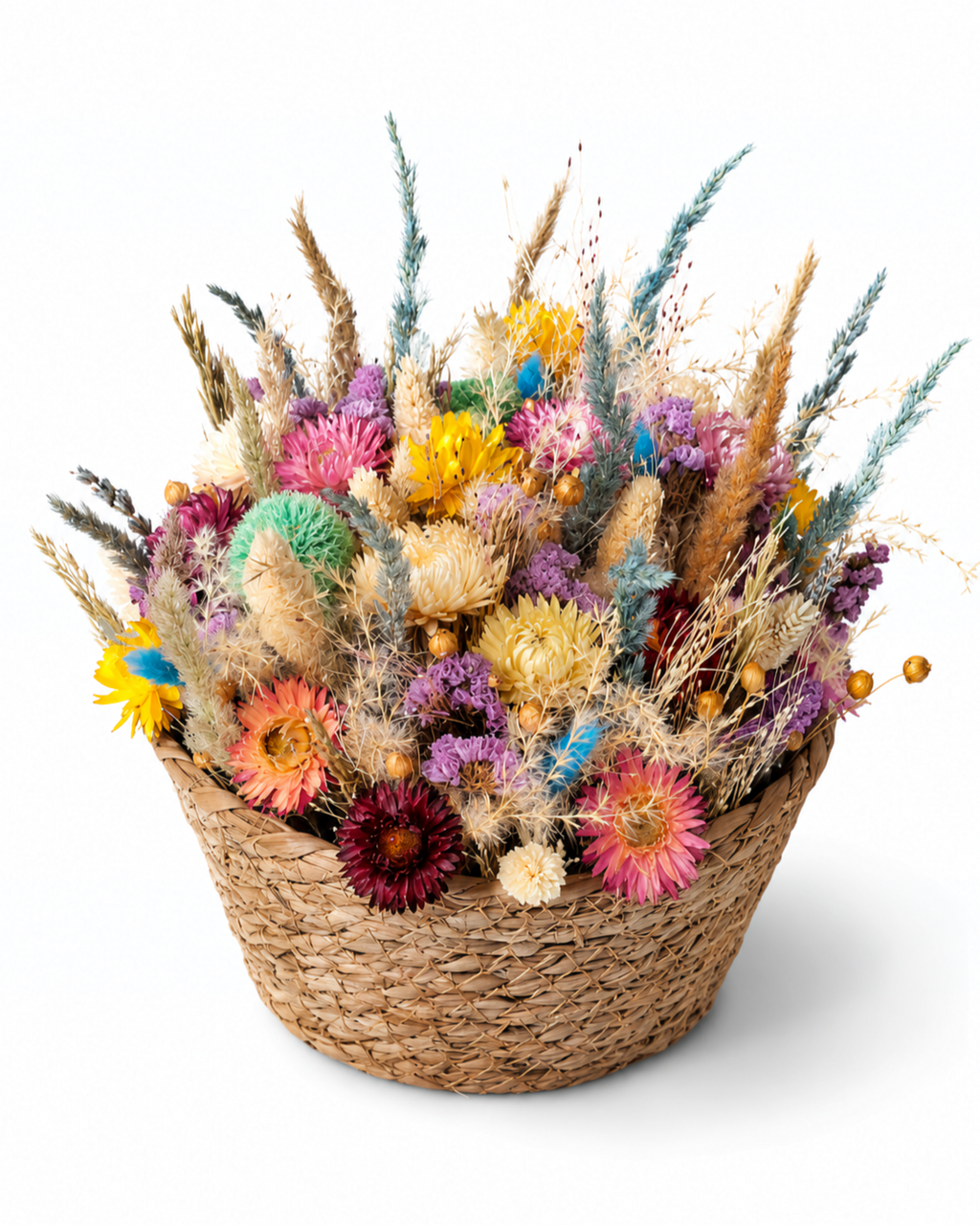 Colorful Dried Flower Basket
