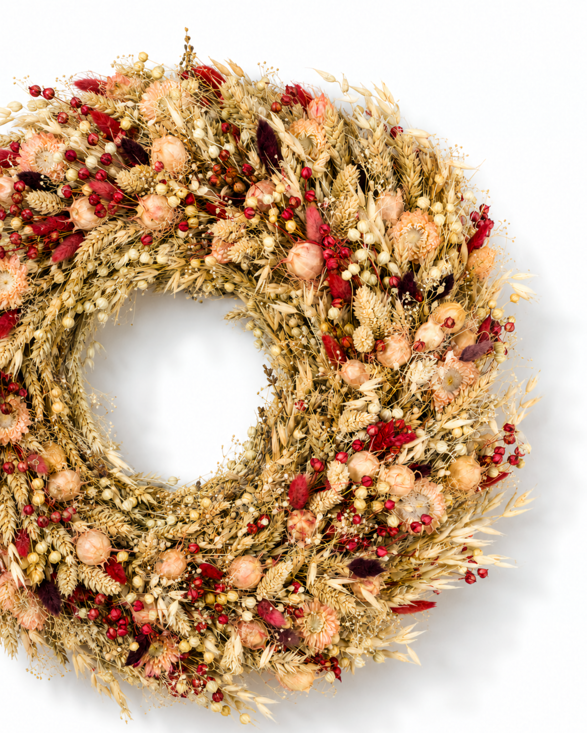 Natural Dried Botanical Wreath – Handmade Floral Wall Decor & Gift